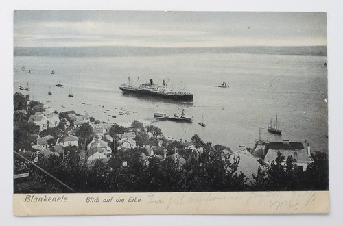 Postkarte ein dampfer - ein,