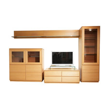 Wöstmann Wohnwand Tessin Buche Massiv Inklusive Beleuchtung 