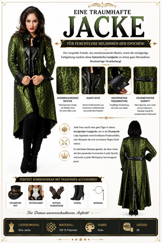 Steampunk jacke damen - jacke,