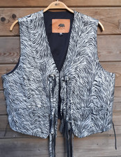gr  L echt leder Weste zebra
