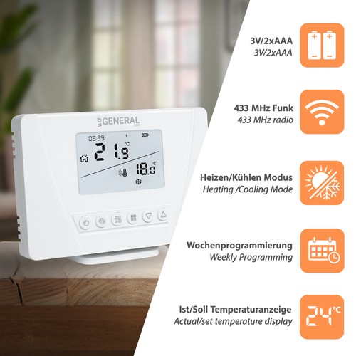 Funk digital raumthermostat - digital,