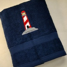 blaues maritimes Duschtuch