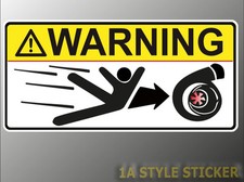 Warning Turbo Aufkleber auto
