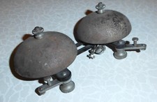 2 Glocken von französischem Telefon-Wecker ca. 1925 Fragment