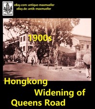China Hongkong Verbreiterung der Königinnen Roag 1900er seltenes Motiv sehr früh orig. foto
