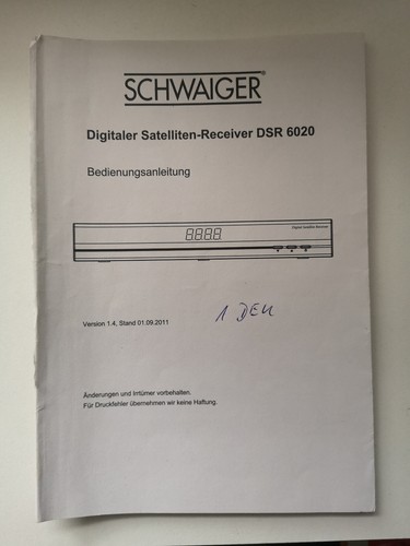 Bedienungsanleitung schwaiger - bedienungsanleitung,