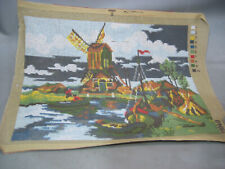 4 x Stramin Selber Stickvorlage ALt Gobelin Stickbild  30x40. 3 Holzrahmen (795)