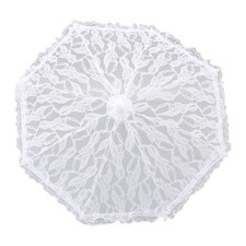 Weißer Spitzensonnenschirm