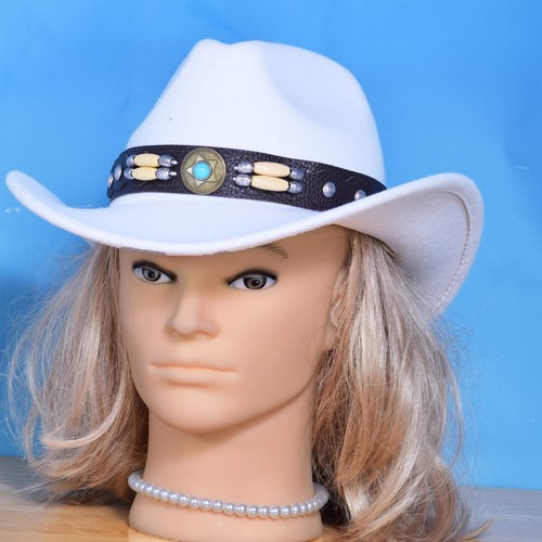 Westernhut elegant und weiß