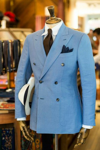 Herren himmelblau anzug - himmelblau,