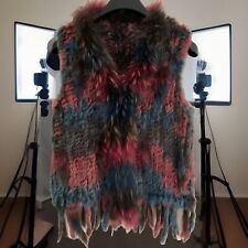 Pelz Weste Echt,multicolor,36-40,neuwertig