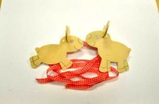  Holz-Anhänger  Rentiere 