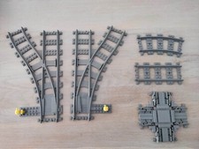 Lego Schiene Schienen 9V Zug Kreuzung Bahnübergang Weiche 53400 53401 für 60197