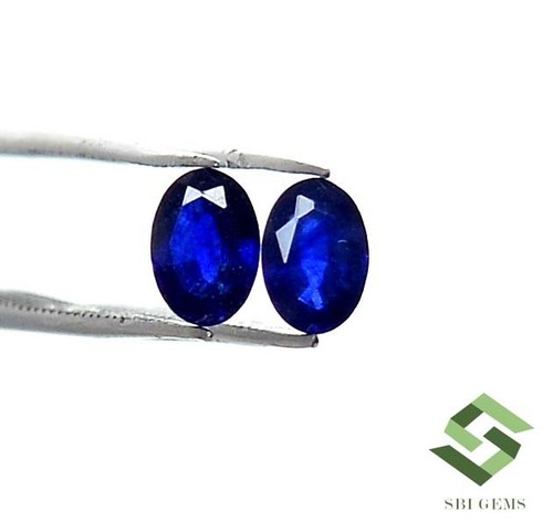 Natürlich blauer saphir oval - natürlich,