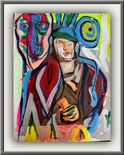 Portrait  Acryl/Papier Pop Art