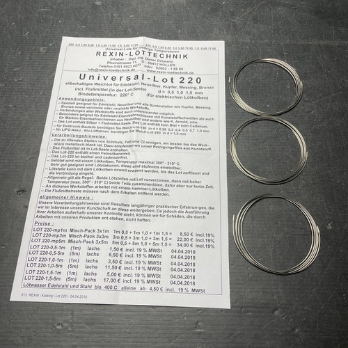 1mm rexin silberlot - x,