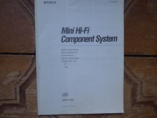 Sony Mini Hifi System Stereo Anlage MHC - 1600 Bedienungsanleitung