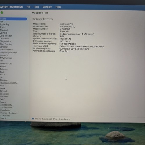 Macbook pro a2338 - 13", 2020