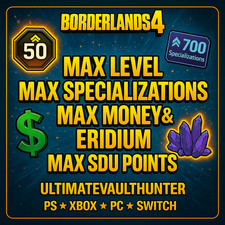 Borderlands 4 | Level 50 | Cash | Eridium | SDU | Specialization | Instant⚡