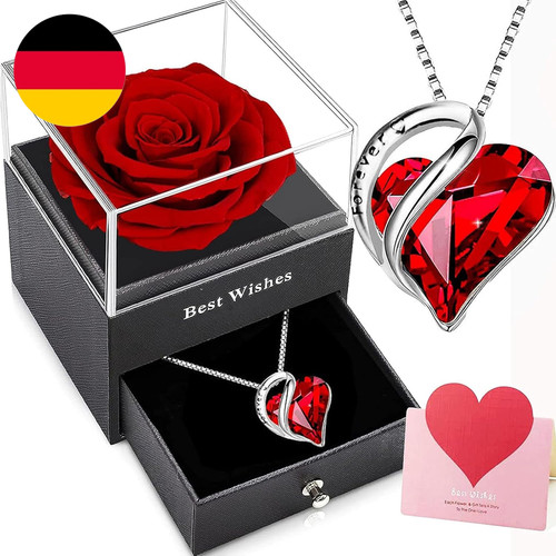 Ewige rose mit kette damen - ewige,