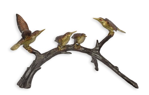 Bronzeskulptur kolibri baum - bronzeskulptur,
