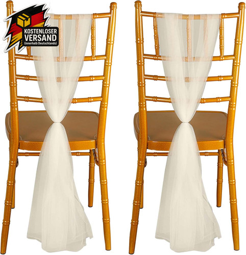 Organza stuhlschleifen set - organza,