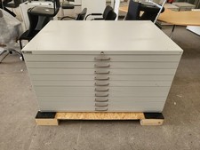 C+P Flachablageschrank 10 Auszügegrau 135x96cm Kleinteilelager