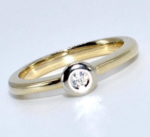 Solitär brillant ring 06 - brillant, 0,06
