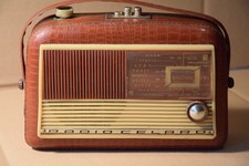 Celard Micorcapte Transistokofferradio (1955-59), 1 bouton, braun croc (Imitat)
