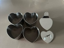 Herz Dessertringe in Herzform mit Stampfer sehr stabil Edelstahl