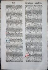 BIBLIA GERMANICA KOBERGER 9. DEUTSCHE BIBEL BUCH LEVITEN INKUNABEL BLATT 1483