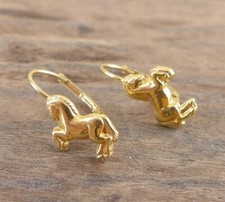 Ohrhänger Ohrringe "Pferd" Damen in 333 Gelbgold