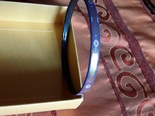  Armreif,ähnlich Michaela FREY,schmal,Emaille,lila/gold,Durchmesser 7cm