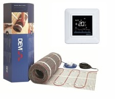 DEVI Danfoss DEVImat DSVF 150 Dünnbett Fußbodenheizung SET mit Devireg Opti