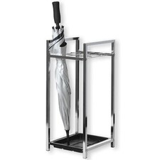 Schirmständer Regenschirmhalter Garderobe Flur Diele  Metall Kunststoff chrom