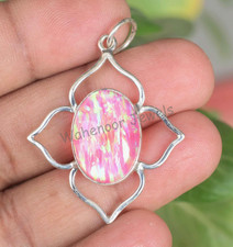 Oval Pink Feuer Opal 925