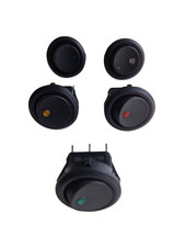 12V DC Wippschalter Led rund