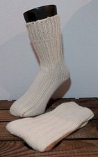 Weiche Angora Socken Damen für Bett Sofa  natur  Größe 35-38 39-42