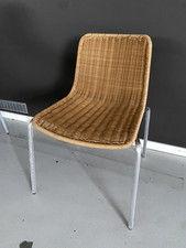 Bonestil Stuhl Rattan Geflecht Metallgestell Esszimmerstuhl Modern Beige