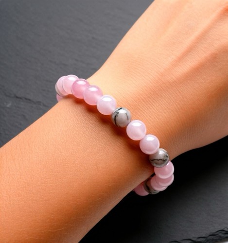 Rosa anden opal natur armband - rosa,