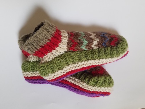 Gestrickte mokassins pantoffel - gestrickte,