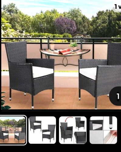 3er set poly rattan - poly,