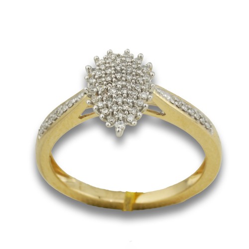 Bicolor diamant gold ring - gold,