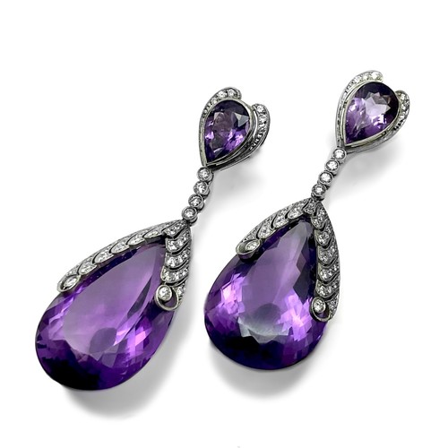 Art deco amethyst platin - art,