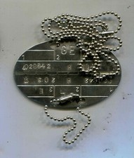 Bundeswehr Erkennungsmarke mit beiden Ketten - Bild nur Muster (90-2)