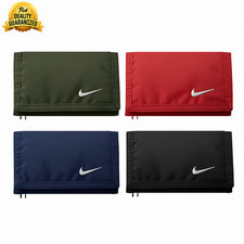 Nike Unisex Geldbörse Bifold Swoosh Dri-FIT Kartenetui Münze Reißverschluss Portemonnaie Schwarz