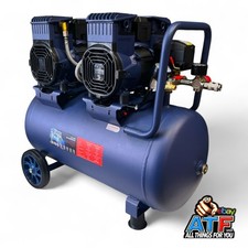 Druckluft Flüsterkompressor 2x1450W 280L/min Kompressor leise 50L ölfrei Silent