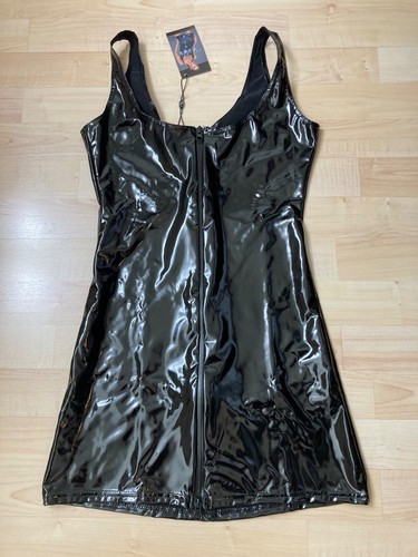 Noir handmade lack minikleid - handmade,