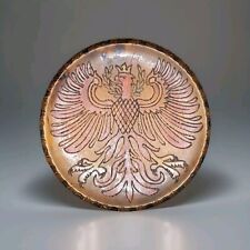 Vintage Tiroler Adler Wandplatte Holz handbemalt Wappen-19.6cm