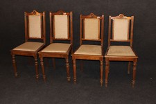 Stuhl, 4 Stühle bürgerlich Louis Philippe, Gründerzeit, Buche #2363